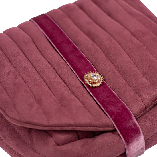 Plum Suede Pouch