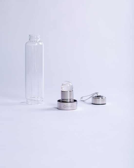 CLEAR QUARTZ WATER BOTTLE
