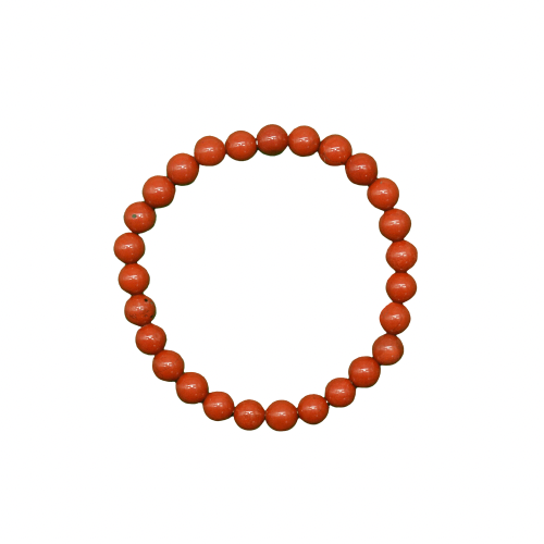 RED JASPER BEADED BRACELET