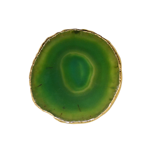 GREEN AGATE COASTER