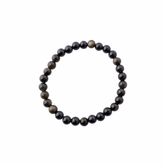 GOLDEN OBSIDIAN BEADED BRACELET