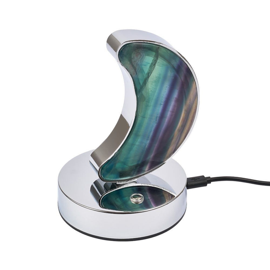 Fluorite Moon Lamp