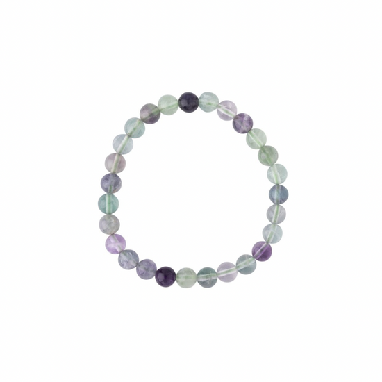 FLUORITE BEADED BRACELET