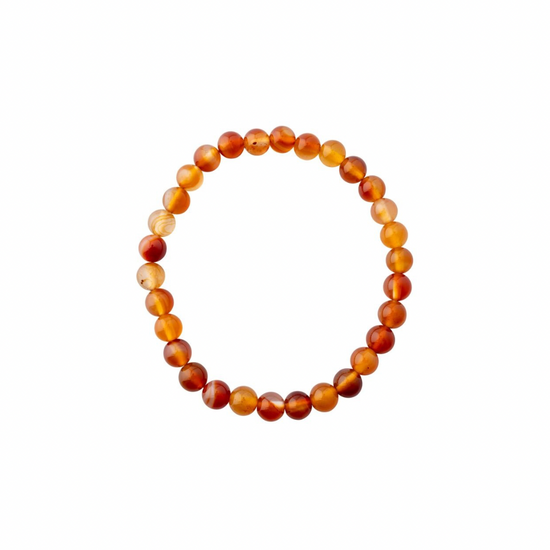 CARNELIAN BEADED BRACELET
