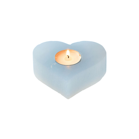 Selenite Heart Shaped Tealight Holder