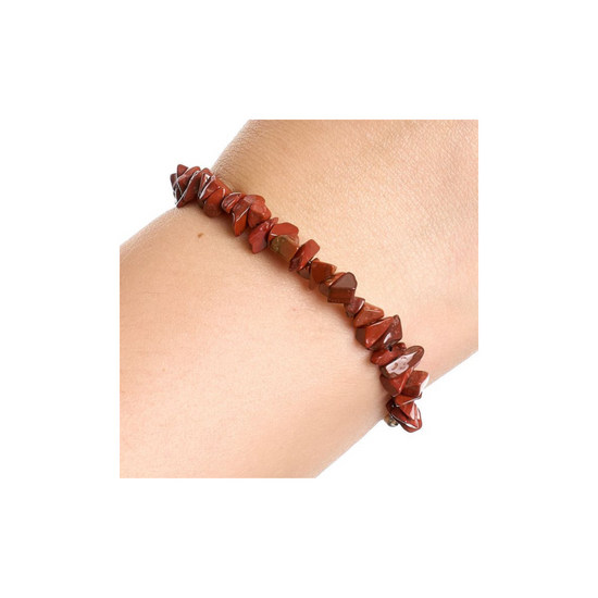 RED JASPER CHIP  ADJUSTABLE BRACELET