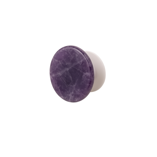 ROUND AMETHYST PHONE GRIP HOLDER