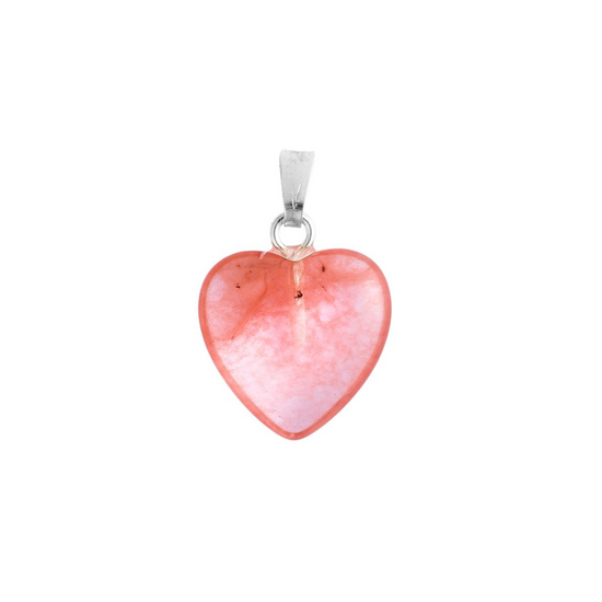 CHERRY QUARTZ HEART PENDANT