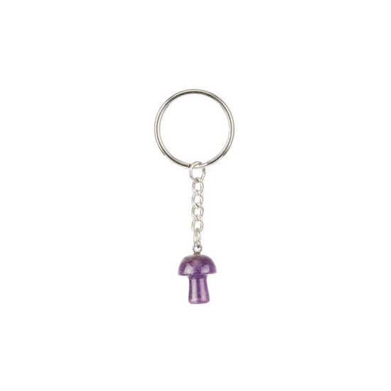 AMETHYST MUSHROOM KEYRING