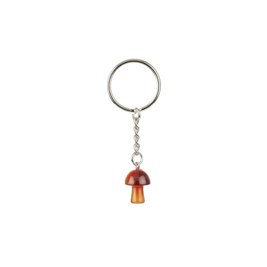 CARNELIAN MUSHROOM KEYRING