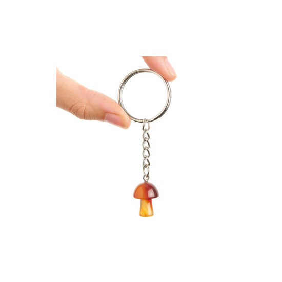 CARNELIAN MUSHROOM KEYRING