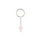 ROSE QUARTZ MUSHROOM KEYRING