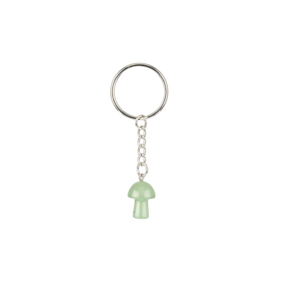 GREEN AVENTURINE MUSHROOM KEYRING