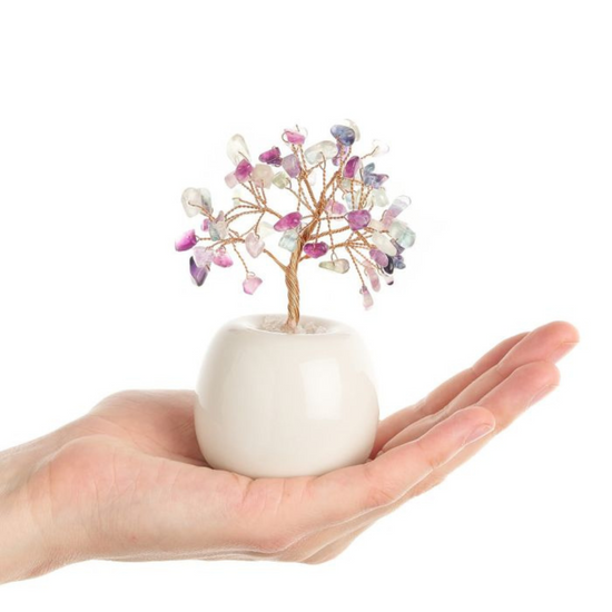 RAINBOW FLUORITE TREE IN FLOWERPOT
