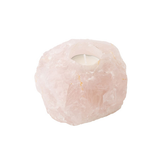 ROSE QUARTZ TEA LIGHT HOLDER