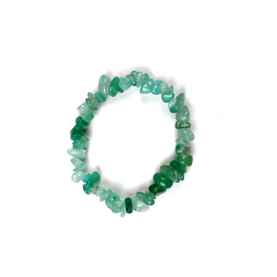 GREEN AVENTURINE CHIP BRACELET
