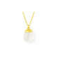 ROSE QUARTZ GOLD-PLATED TUMBLESTONE NECKLACE