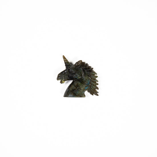 LABRADORITE UNICORN CARVING