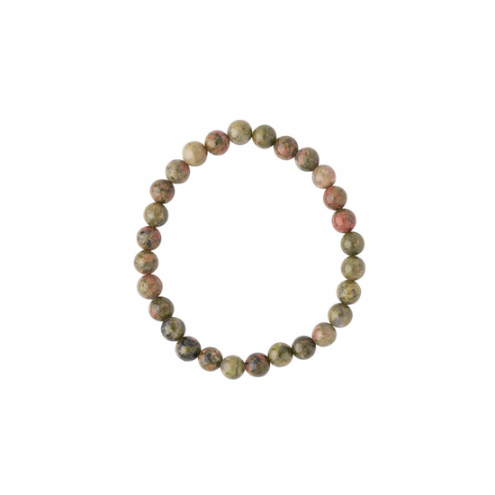 UNAKITE BEADED BRACELET