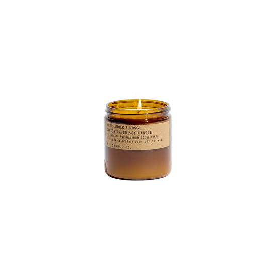 AMBER AND MOSS SOY CANDLE