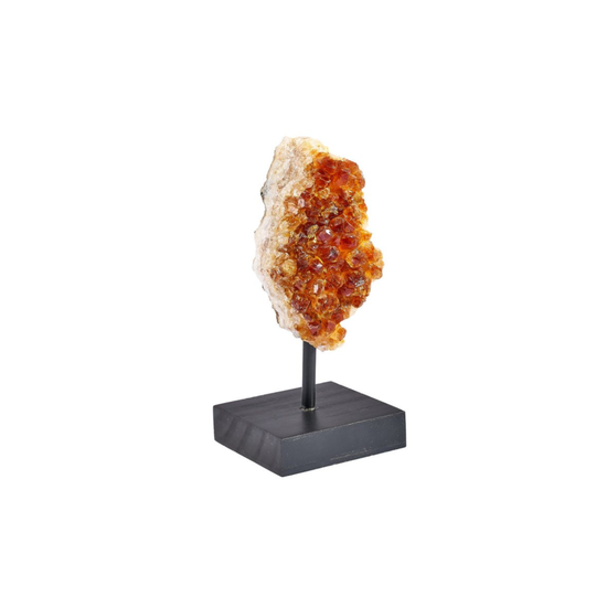 HEAT TREATED CITRINE DRUZE ON MEDIUM BASE
