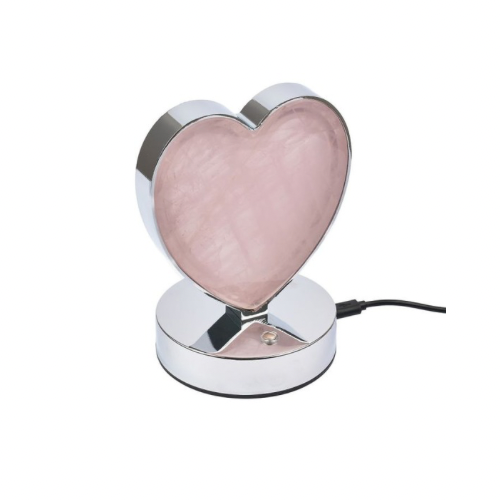 ROSE QUARTZ HEART LAMP