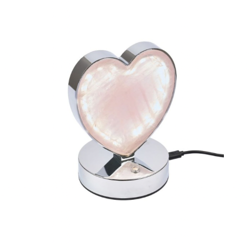 ROSE QUARTZ HEART LAMP